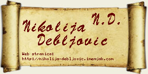 Nikolija Debljović vizit kartica